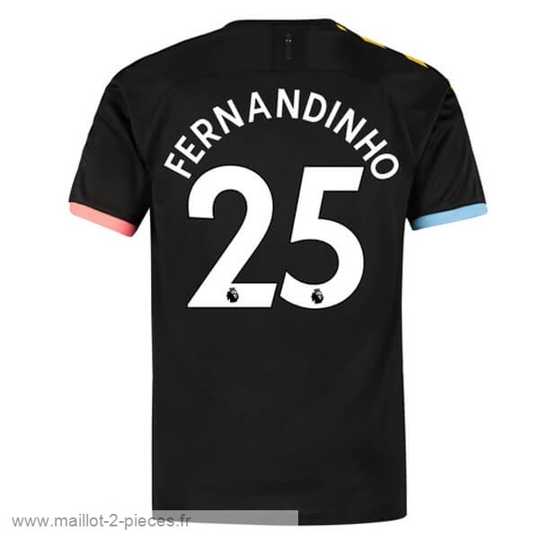 Boutique De Foot NO.25 Fernandinho Exterieur Maillot Manchester City 2019 2020 Noir