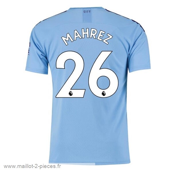 Boutique De Foot NO.26 Mahrez Domicile Maillot Manchester City 2019 2020 Bleu