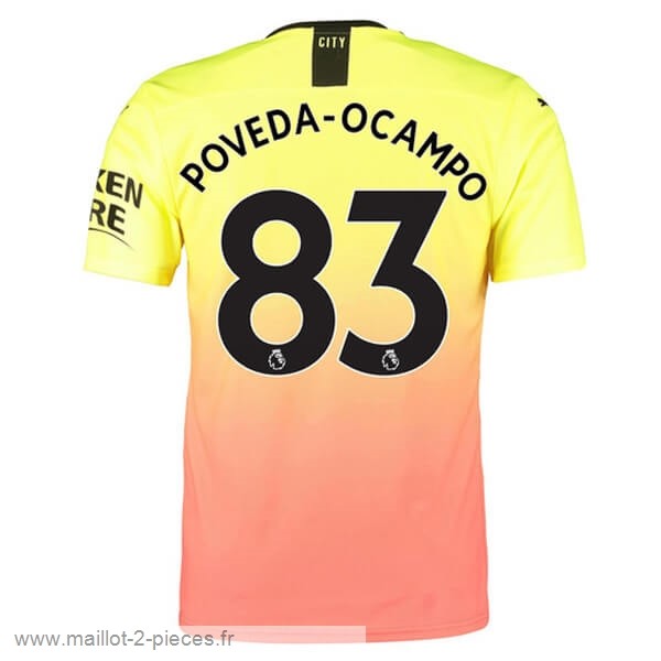 Boutique De Foot NO.83 Poveda Ocampo Third Maillot Manchester City 2019 2020 Orange