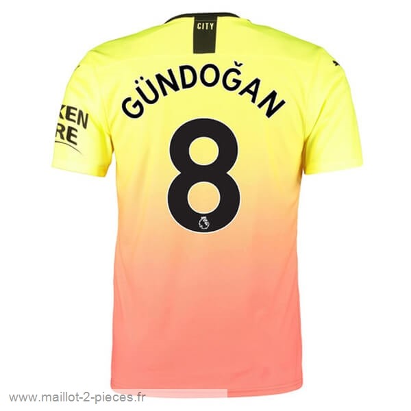 Boutique De Foot NO.8 Gundogan Third Maillot Manchester City 2019 2020 Orange