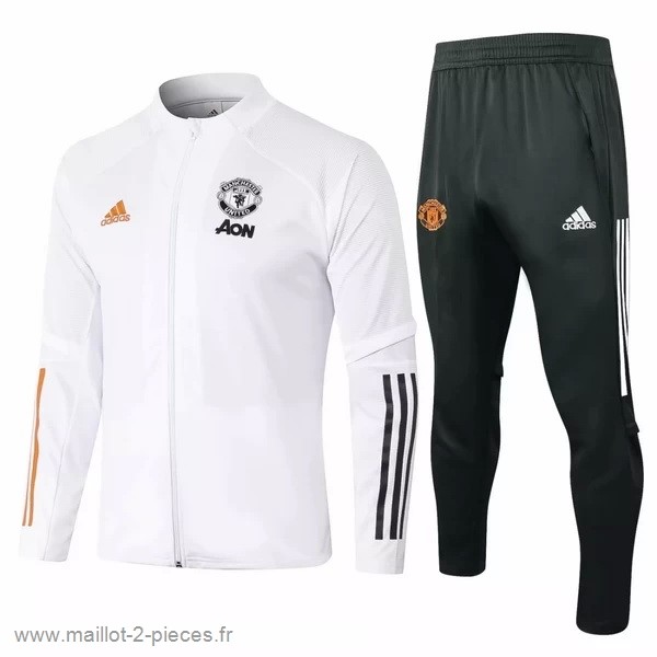 Boutique De Foot Survêtements Manchester United 2020 2021 Blanc Noir Orange