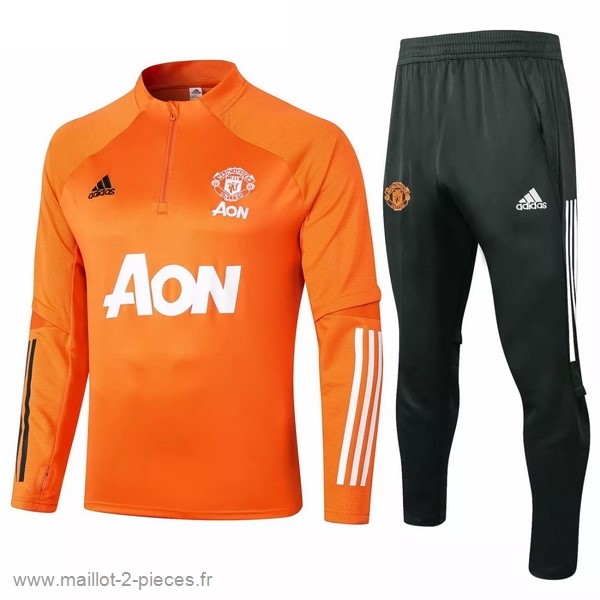 Boutique De Foot Survêtements Manchester United 2020 2021 Orange Noir