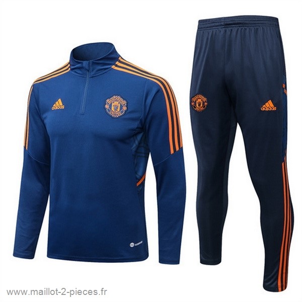 Boutique De Foot Survêtements Manchester United 2022 2023 Bleu Orange