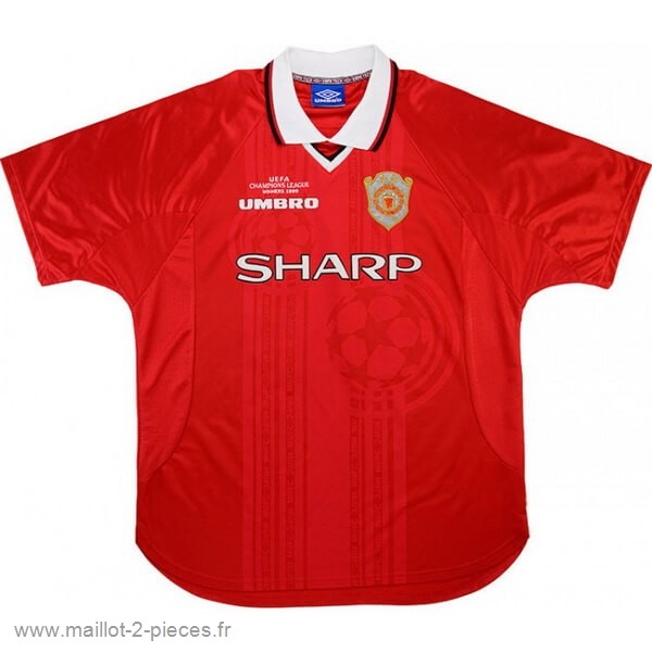 Boutique De Foot Domicile Maillot Manchester United Rétro 1999 2000 Rouge