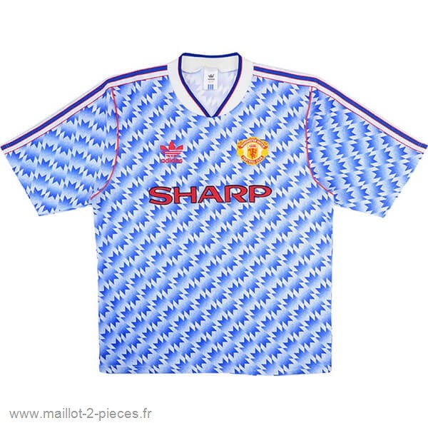 Boutique De Foot Exterieur Maillot Manchester United Rétro 1990 1992 Bleu