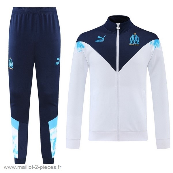 Boutique De Foot Survêtements Marseille 2022 2023 Blanc Bleu