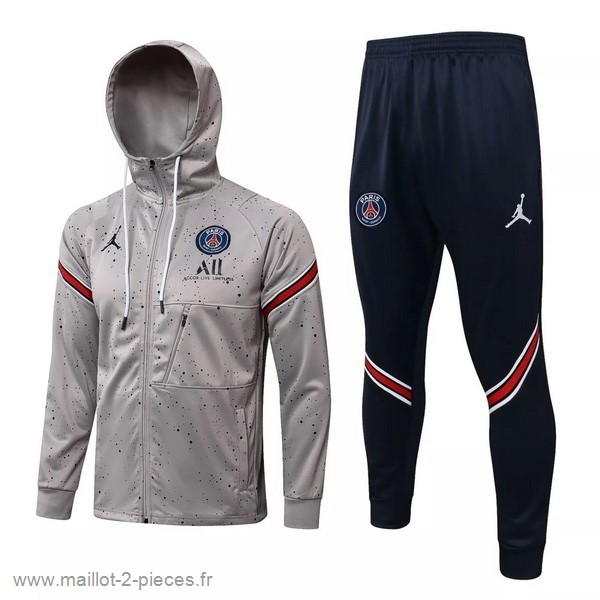 Boutique De Foot Sweat Shirt Capuche Paris Saint Germain 2021 2022 Gris Bleu
