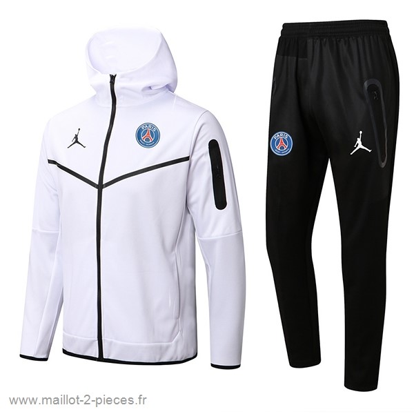 Boutique De Foot Sweat Shirt Capuche Paris Saint Germain 2022 2023 Blanc Noir