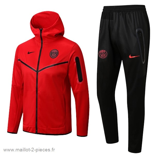 Boutique De Foot Sweat Shirt Capuche Paris Saint Germain 2022 2023 Rouge Noir