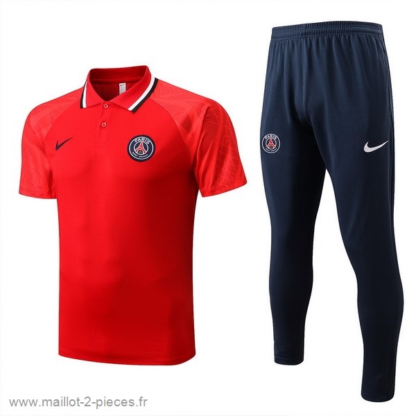 Boutique De Foot Ensemble Complet Polo Paris Saint Germain 2022 2023 Rouge Bleu Marine