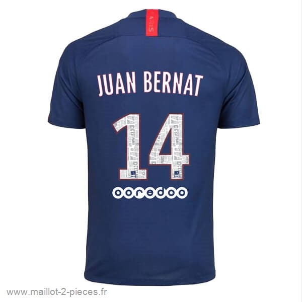 Boutique De Foot NO.14 Juan Bernat Domicile Maillot Paris Saint Germain 2019 2020 Bleu