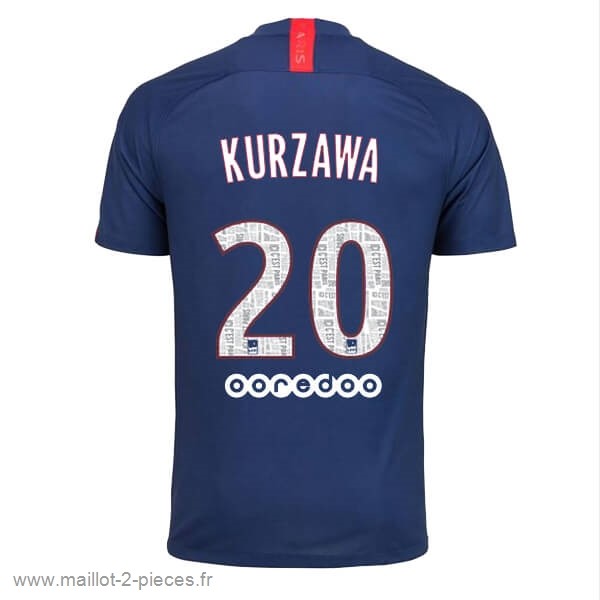 Boutique De Foot NO.20 Kurzawa Domicile Maillot Paris Saint Germain 2019 2020 Bleu