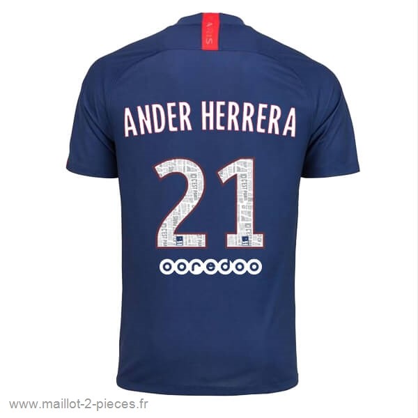 Boutique De Foot NO.21 Ander Herrera Domicile Maillot Paris Saint Germain 2019 2020 Bleu