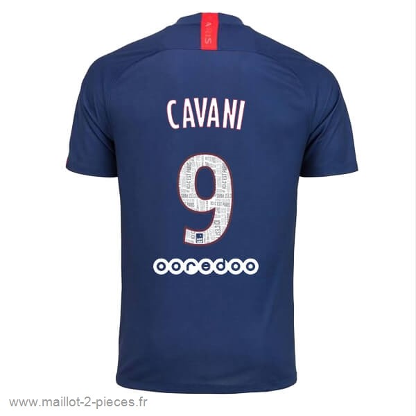 Boutique De Foot NO.9 Cavani Domicile Maillot Paris Saint Germain 2019 2020 Bleu