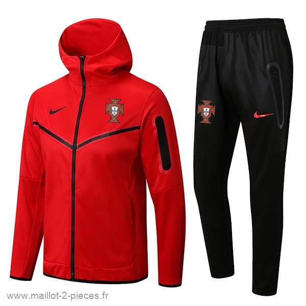 Boutique De Foot Sweat Shirt Capuche Portugal 2022 Rouge Noir