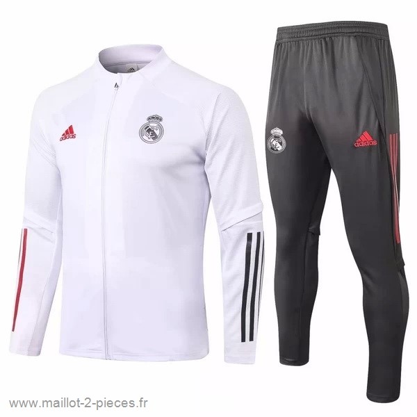 Boutique De Foot Survêtements Real Madrid 2020 2021 Blanc Gris Rouge