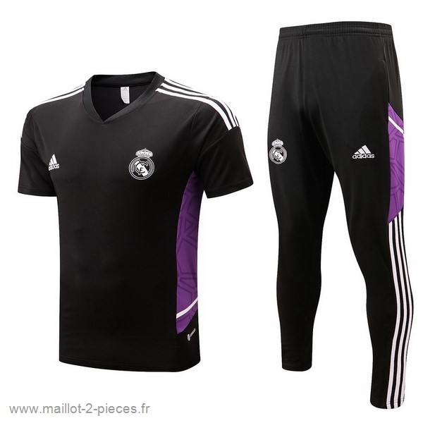 Boutique De Foot Entrainement Ensemble Complet Real Madrid 2022 2023 Noir Purpura Blanc
