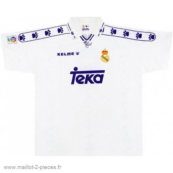 Boutique De Foot Domicile Maillot Real Madrid Rétro 1994 1996 Blanc