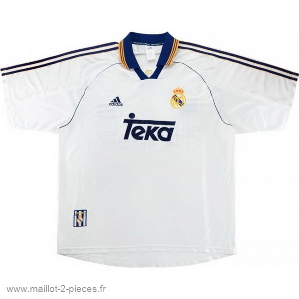Boutique De Foot Domicile Maillot Real Madrid Rétro 1999 2000 Blanc