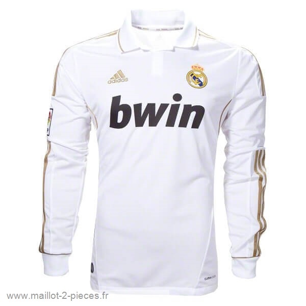 Boutique De Foot Domicile Manches Longues Real Madrid Rétro 2011 2012 Blanc