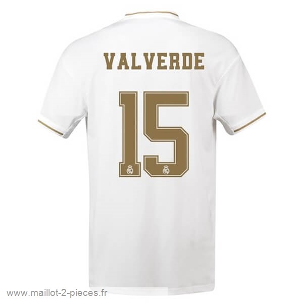 Boutique De Foot NO.15 ValVert Domicile Maillot Real Madrid 2019 2020 Blanc