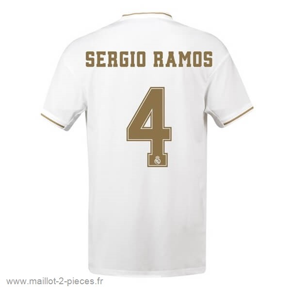 Boutique De Foot NO.4 Sergio Ramos Domicile Maillot Real Madrid 2019 2020 Blanc