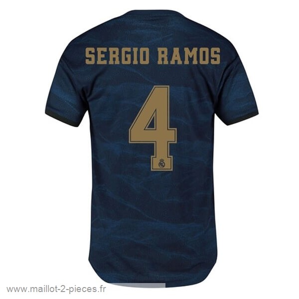 Boutique De Foot NO.4 Sergio Ramos Exterieur Maillot Real Madrid 2019 2020 Bleu