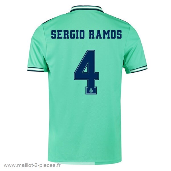 Boutique De Foot NO.4 Sergio Ramos Third Maillot Real Madrid 2019 2020 Vert
