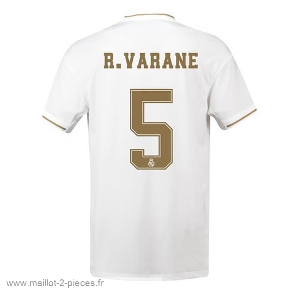 Boutique De Foot NO.5 Varane Domicile Maillot Real Madrid 2019 2020 Blanc