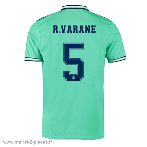 Boutique De Foot NO.5 Varane Third Maillot Real Madrid 2019 2020 Vert