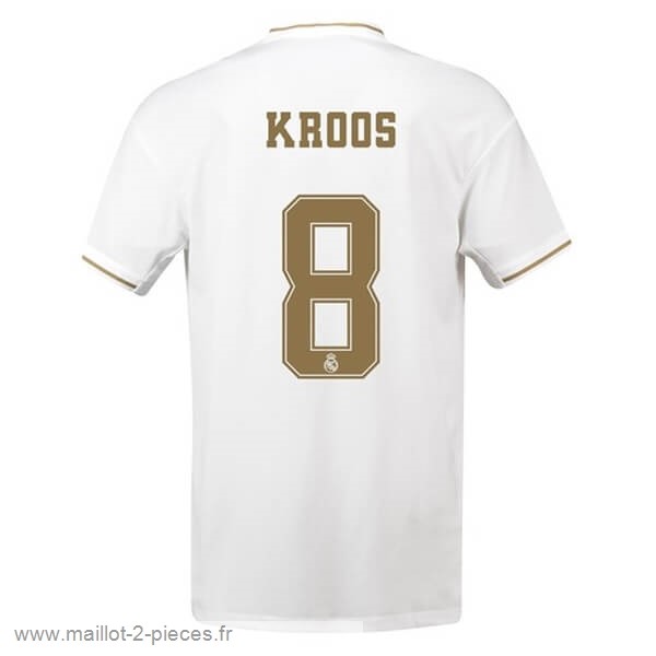Boutique De Foot NO.8 Kroos Domicile Maillot Real Madrid 2019 2020 Blanc