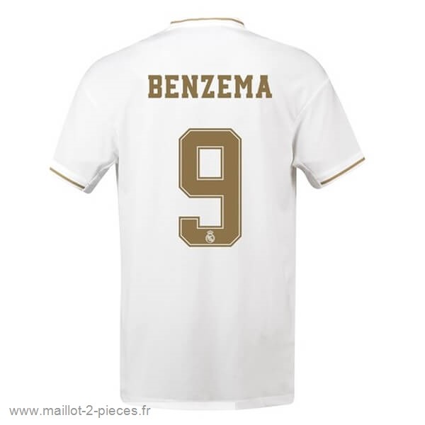 Boutique De Foot NO.9 Benzema Domicile Maillot Real Madrid 2019 2020 Blanc